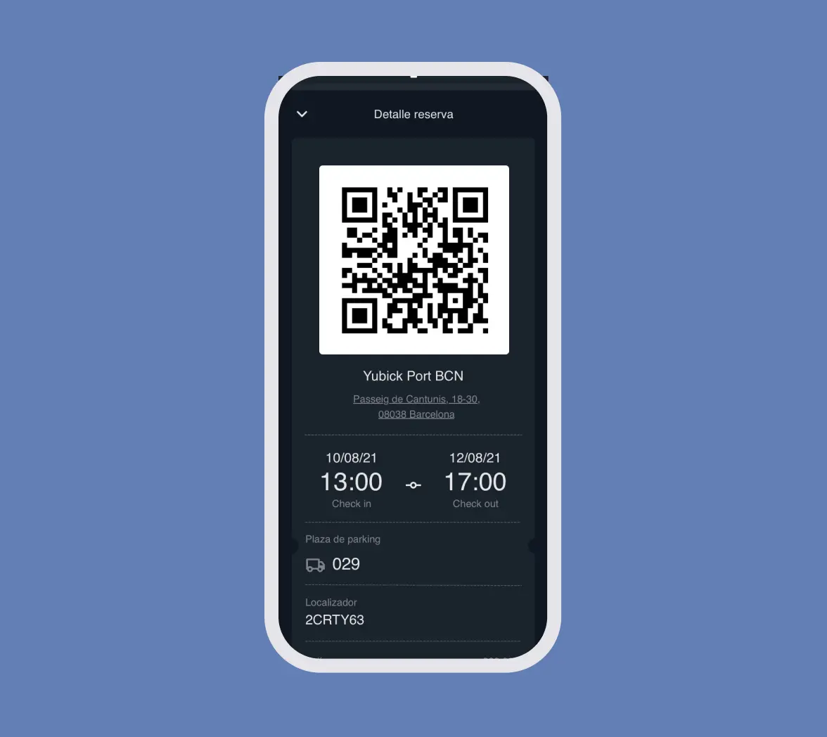 Yubick app reservation screenshot